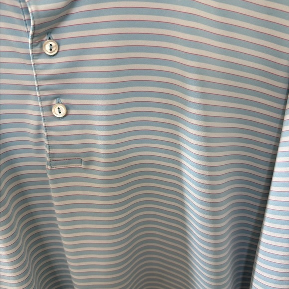 Peter Millar Summer Comfort Polo Size XL Stretch Poly Stripes Golf Leisure Cool - Picture 4 of 6